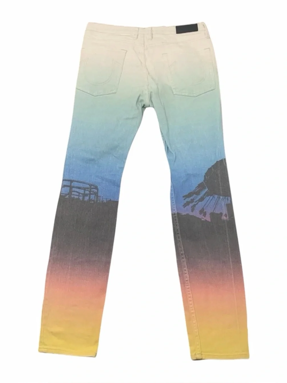 True Religion Sunset Fade Distressed Skinny Jeans Y2K Streetwear 40W